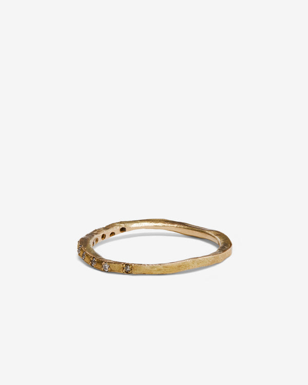Noguchi Bijoux - Women's Thin Diamond Band - (Yellow Gold)