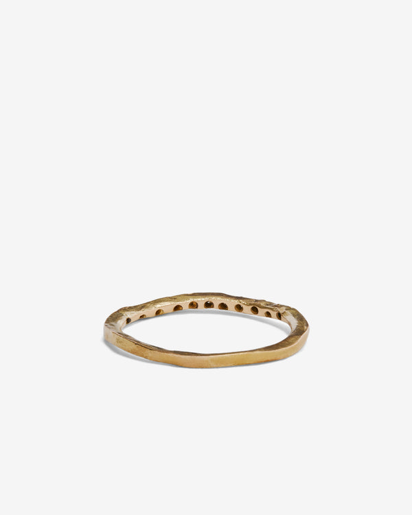 Noguchi Bijoux - Women's Thin Diamond Band - (Yellow Gold)