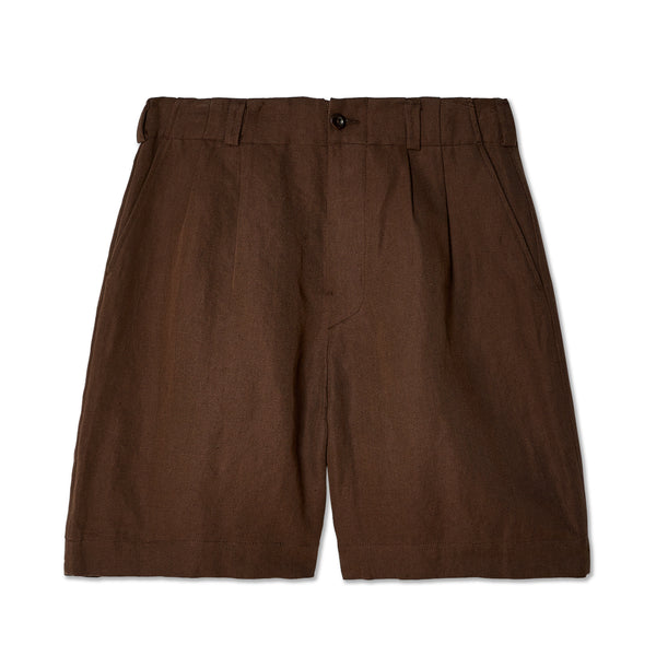 Evan Kinori - Two Pleat Short - (Brown)