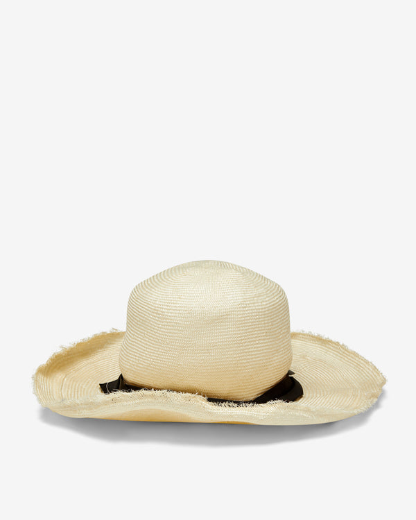 Scha - Women's Traveller Unique Straw Woven Hat - (Ecru)