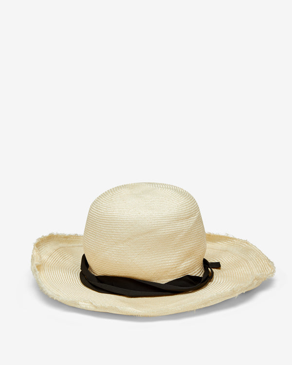 Scha - Women's Traveller Unique Straw Woven Hat - (Ecru)