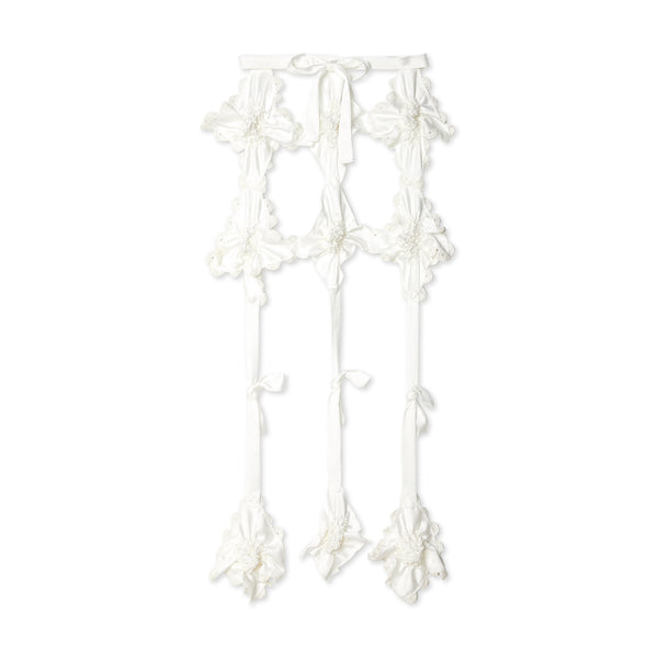 Róisín Pierce - Women's Swirl and Flower Bow Overthrow - (Off White)