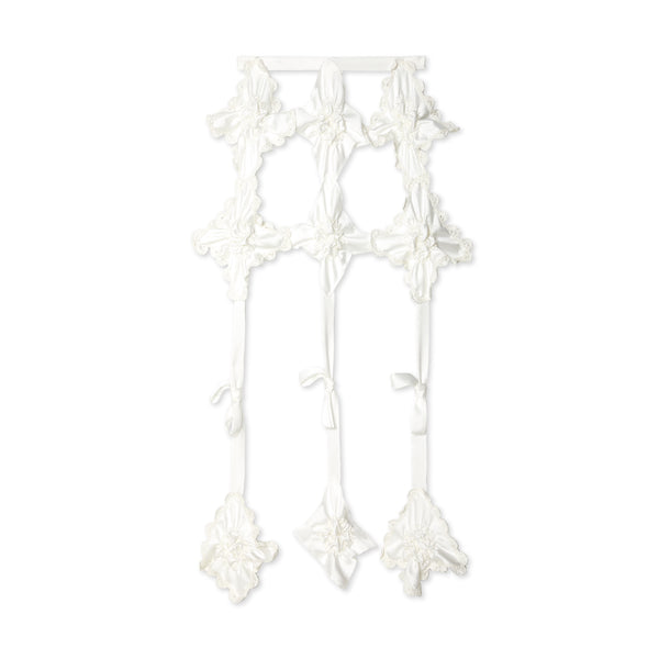 Róisín Pierce - Women's Swirl and Flower Bow Overthrow - (Off White)