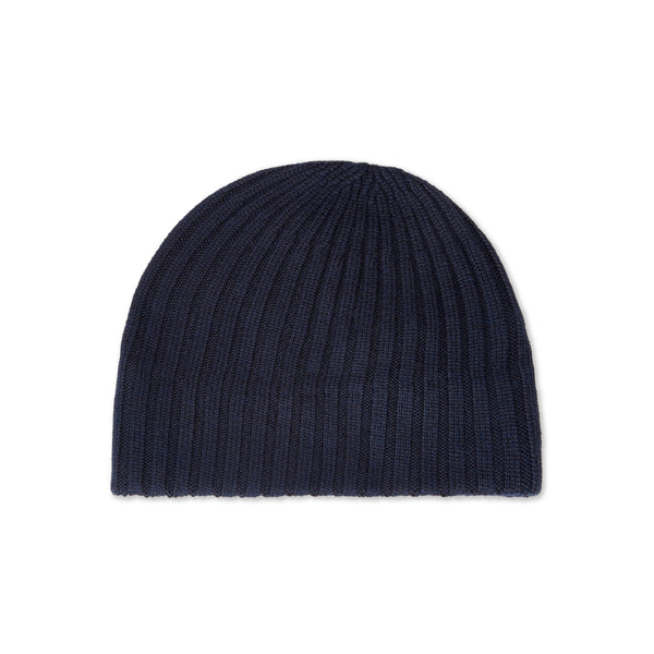 Mature Ha - Women's Slant Cutting Knit Cap - (Dark Navy)