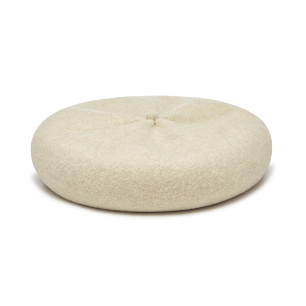Mature Ha - Women's Beret Top Gather Big - (Ecru)