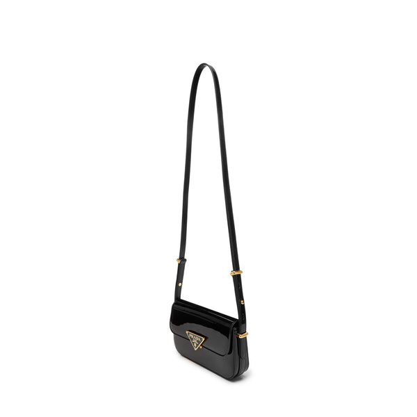 Prada - Women's Patent Leather Shoulder Bag - (Black)