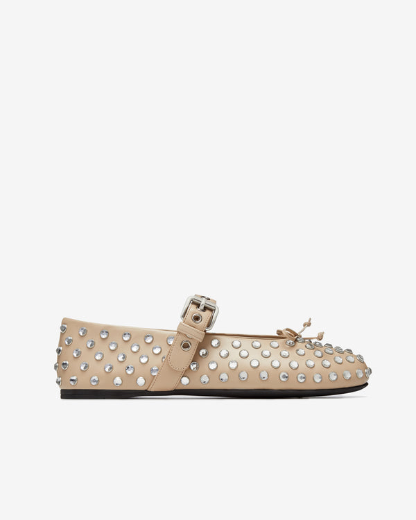Miu Miu - Women’s Ballerina Shoe - (Travertine)