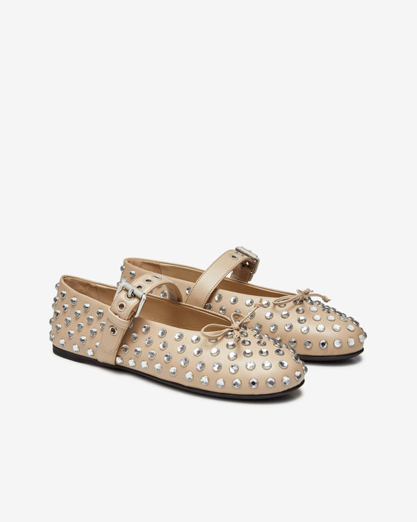Miu Miu - Women’s Ballerina Shoe - (Travertine)
