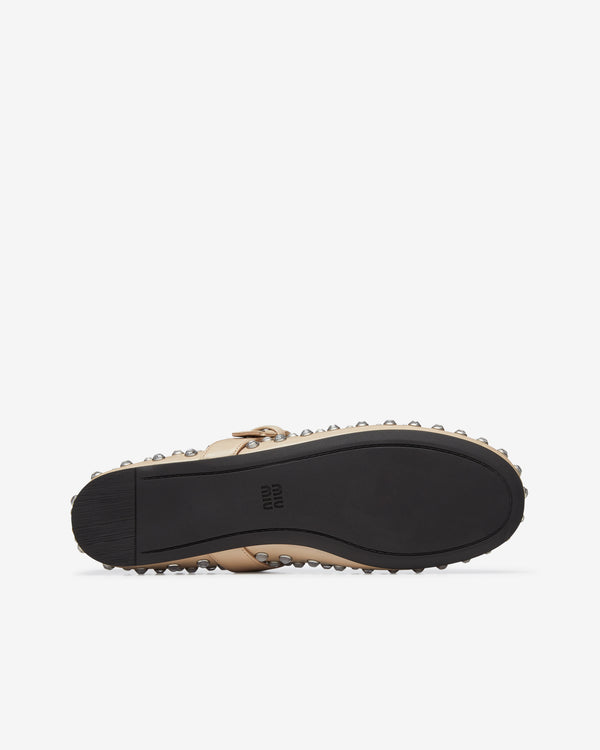 Miu Miu - Women’s Ballerina Shoe - (Travertine)