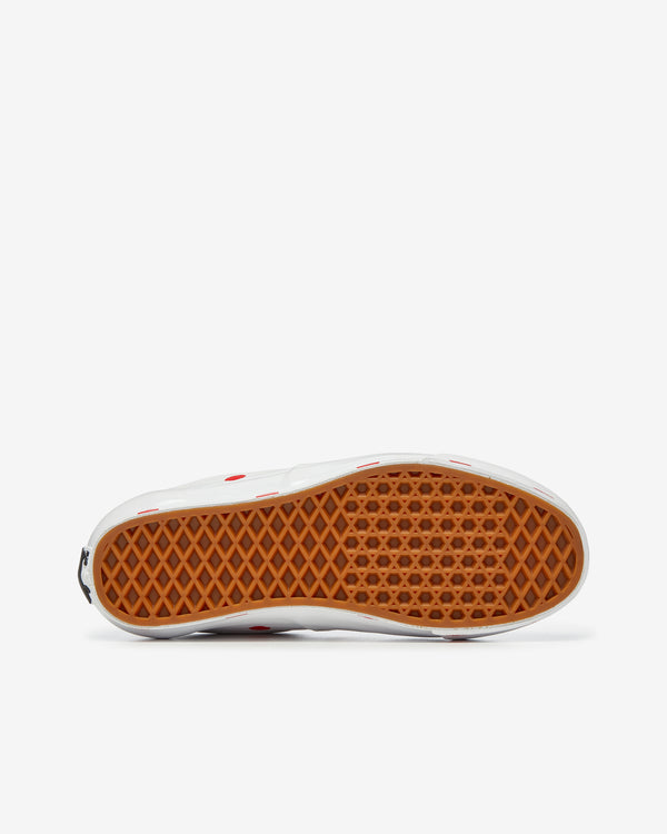 CDG Girl - Women's Vans Polka Dot Sneakers - (White/Red)