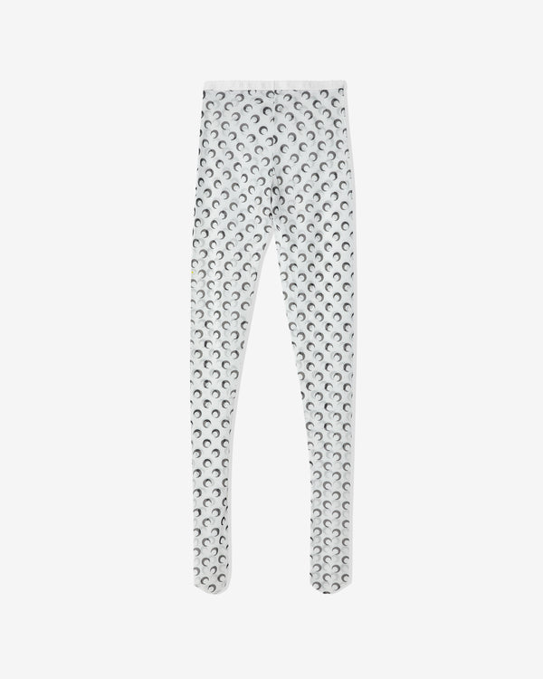Marine Serre - Women's Moon Printed Mesh Tights - (Optical White)