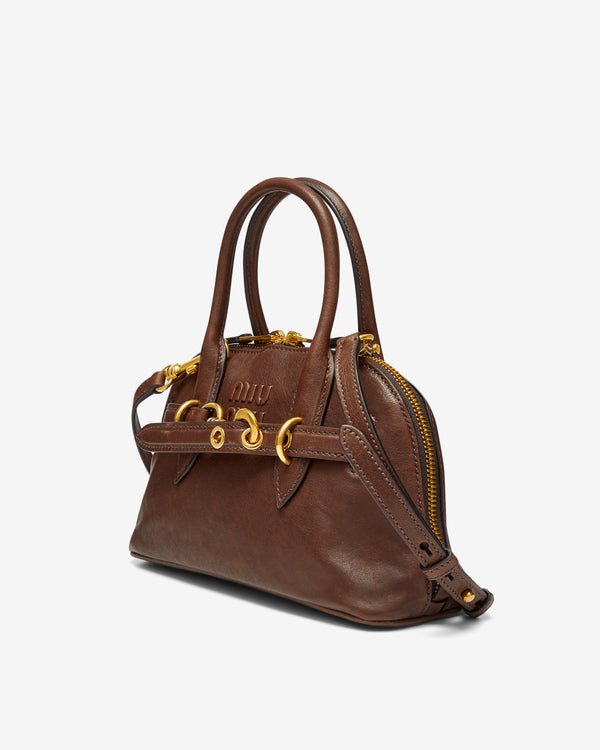 Miu Miu - Women's Aventure Nappa Leather Top-Handle Bag - (Briarwood)
