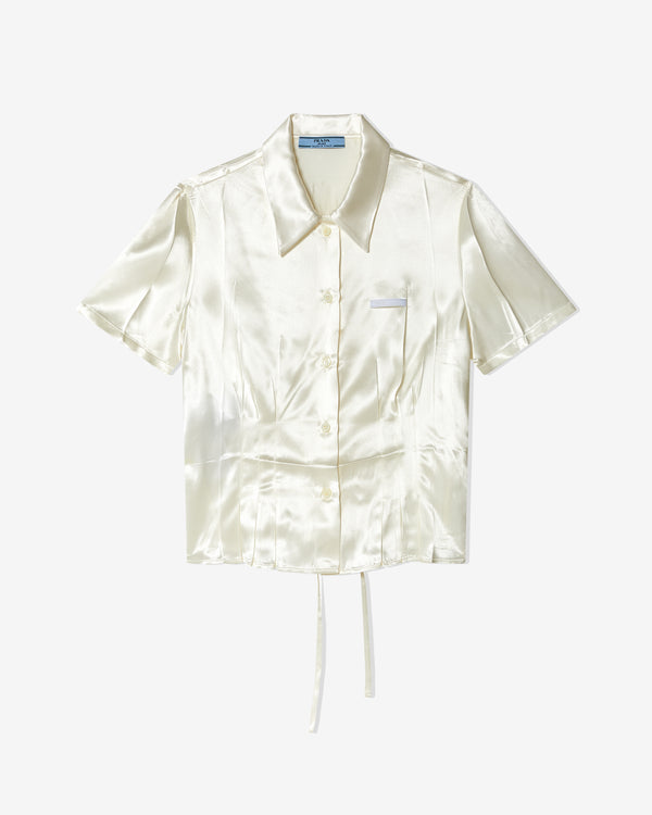 Prada - Women's Satin Shirt - (White)