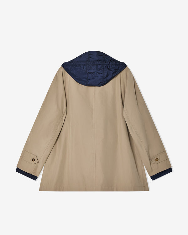 Miu Miu - Women's Panama Cotton and Technical Pongé Blouson Jacket - (Clay/Navy)