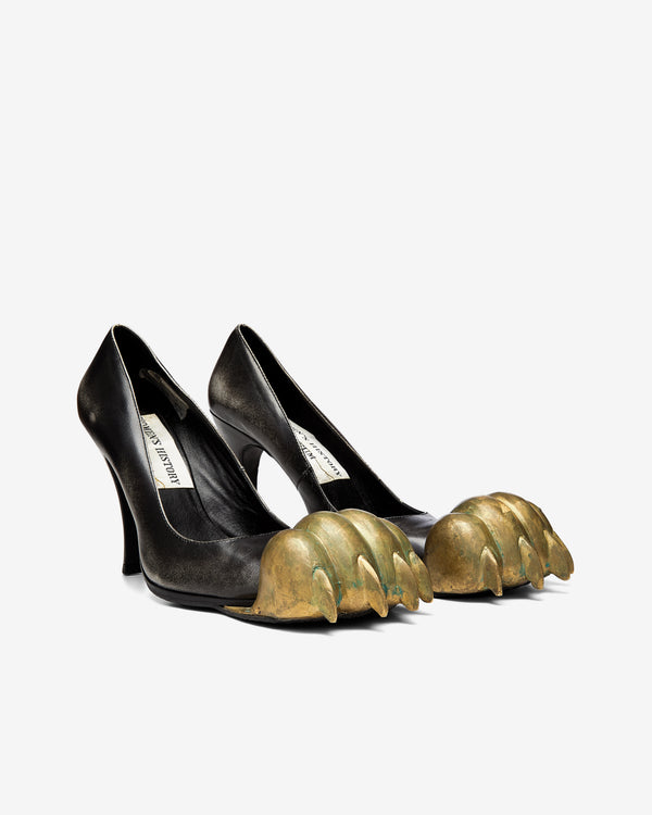 Women's History Museum - Women's Brass Paw Heels - (Black/Gold)