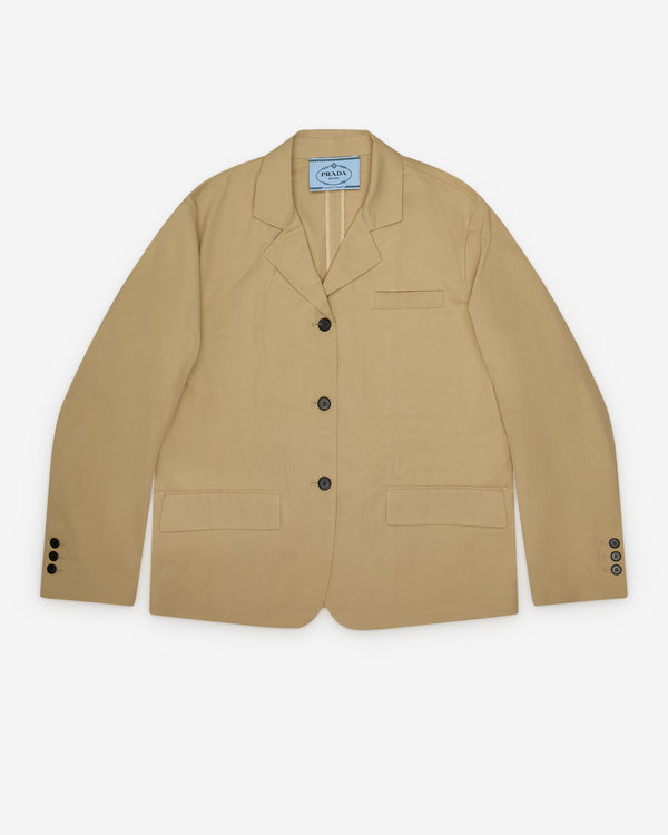 Prada - Women's Single-Breasted Jacket - (Beige)