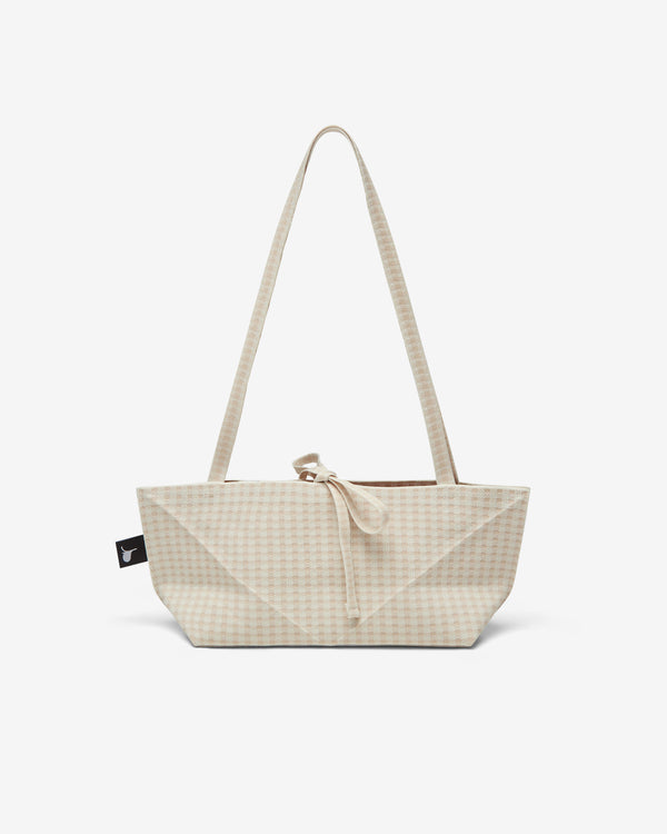 softromaine - Women's Square Origami Knit Rectangle Bag - (Petit Sand)