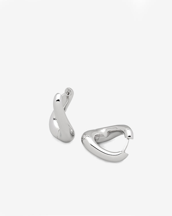 Tom Wood - Women's Twist Hoops - (Silver)