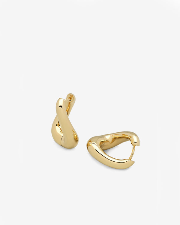 Tom Wood - Women's Twist Hoops - (Gold)