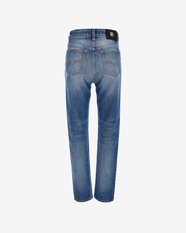 Versace - Women's High Waist Straight Jeans - (Light Blue)