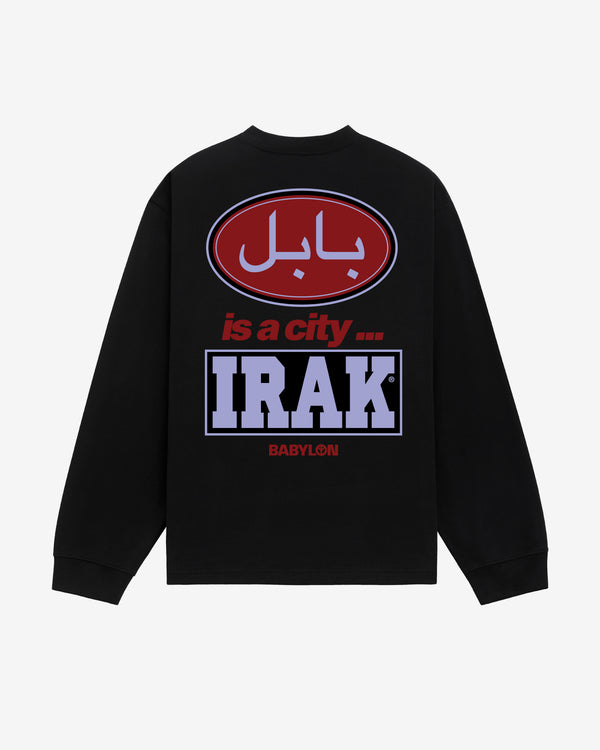 Irak - Babylon Men's Is A City Long Sleeve - (Jet Black)