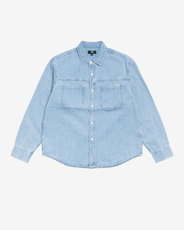 Stüssy - Men's Work Denim Shirt - (Light Wash)