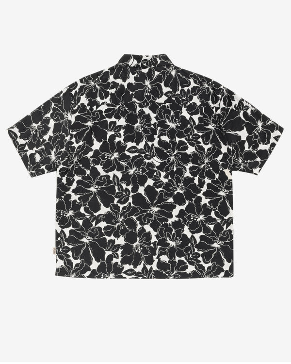 Stüssy - Men's Floral Hawaiian Shirt - (Black)
