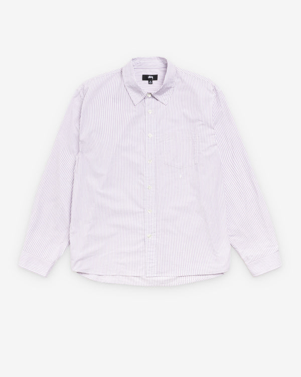 Stüssy - Men's Standard LS Shirt - (Purple Stripe)