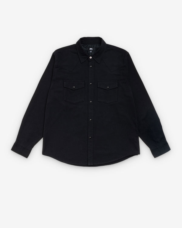 Stüssy - Men's Cotton Silk Western Shirt - (Black)