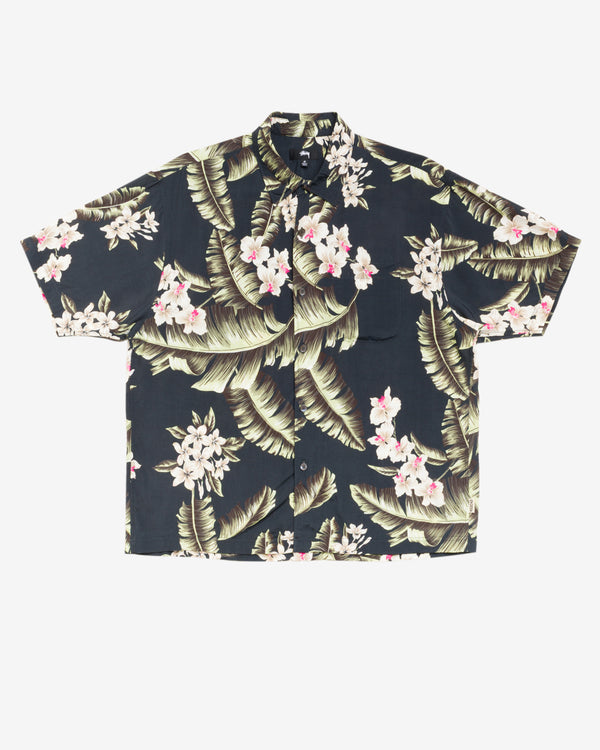 Stüssy - Men's Hawaiian Floral SS Shirt - (Black)