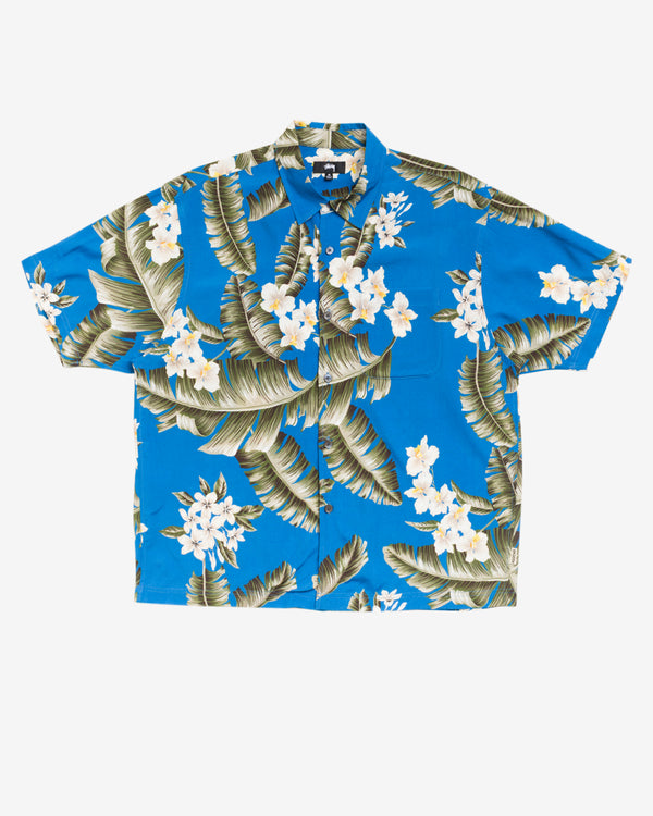 Stüssy - Men's Hawaiian Floral SS Shirt - (Blue)