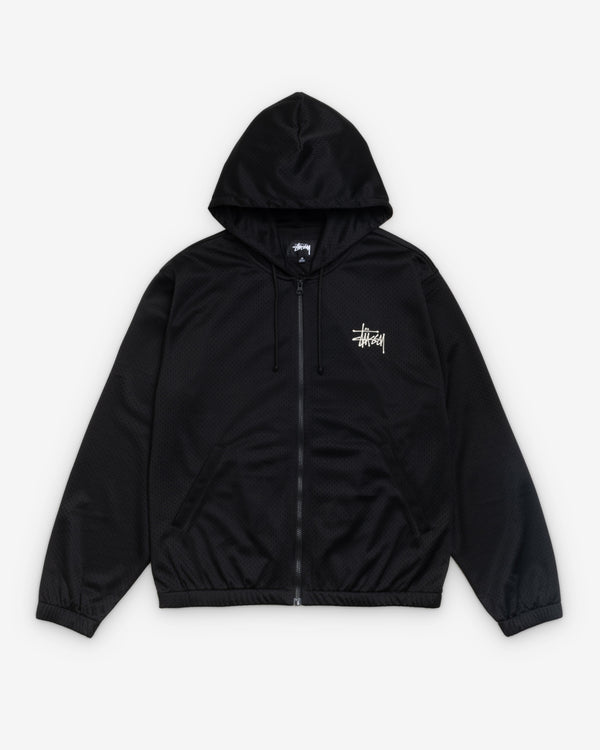 Stüssy - Men's Athletic Mesh Zip Hood - (Black)