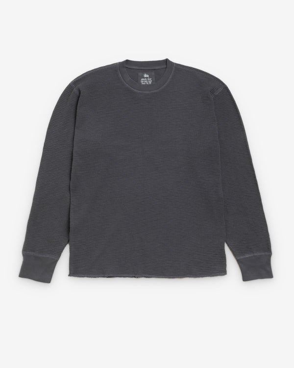 Stüssy - Men's Pigment Dyed Long Sleeve Thermal - (Faded Black)