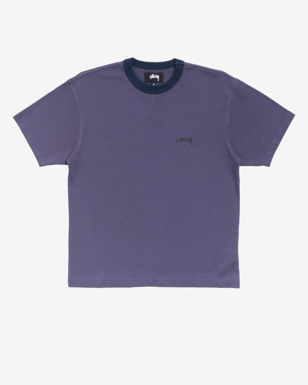 Stüssy - Men's SS Ringer Tee - (Blue)