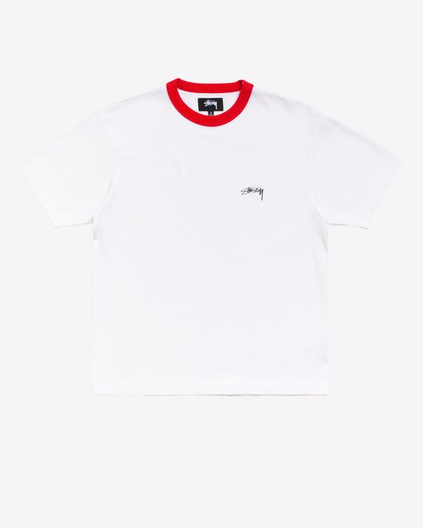 Stüssy - Men's SS Ringer Tee - (White)