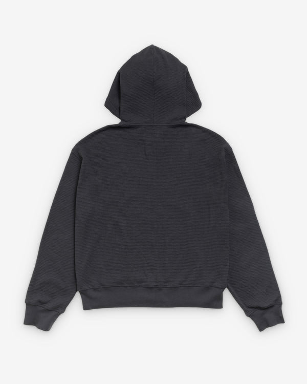 Stüssy - Men's Light Weight Thermal Hoodie - (Faded Black)