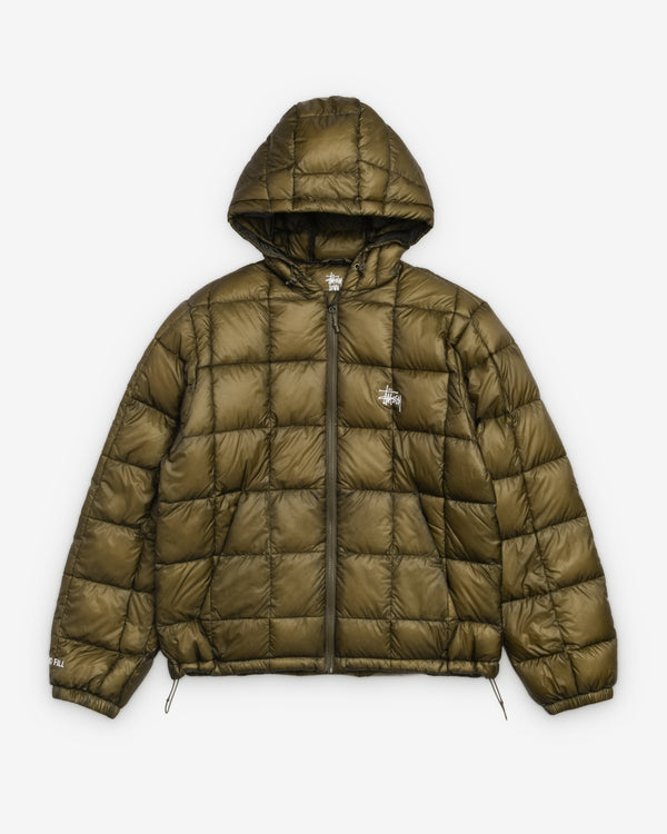 Stüssy - Men's Midweight Hooded Puffer - (Olive)
