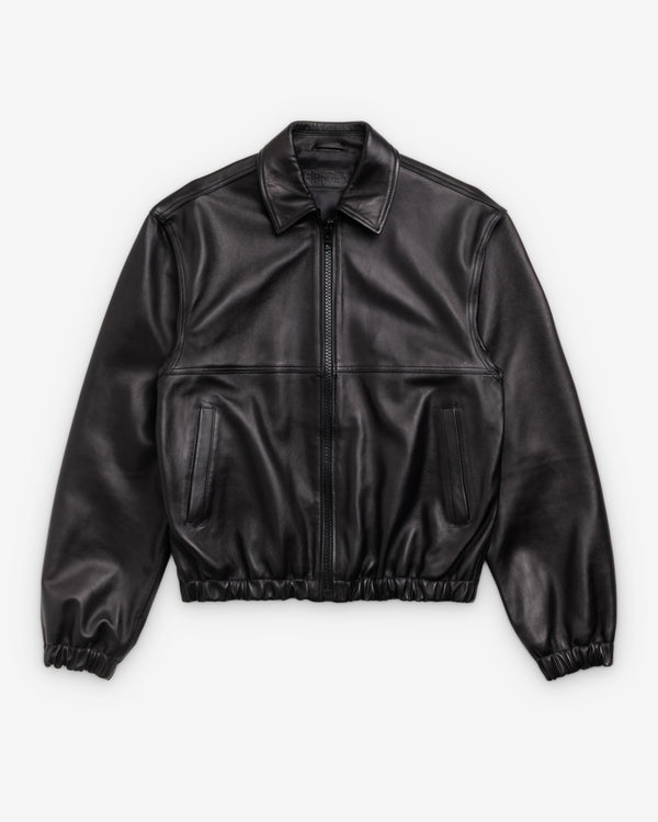 Stüssy - Men's Leather Work Jacket - (Black)