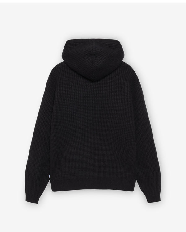 Stüssy - Men’s Waffle Cashmere Zip Hoodie - (Black)