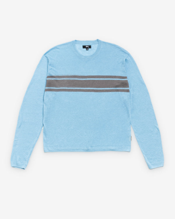 Stüssy - Men's Striped Long Sleeve Sweater - (Blue)