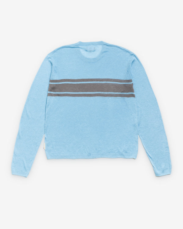 Stüssy - Men's Striped Long Sleeve Sweater - (Blue)