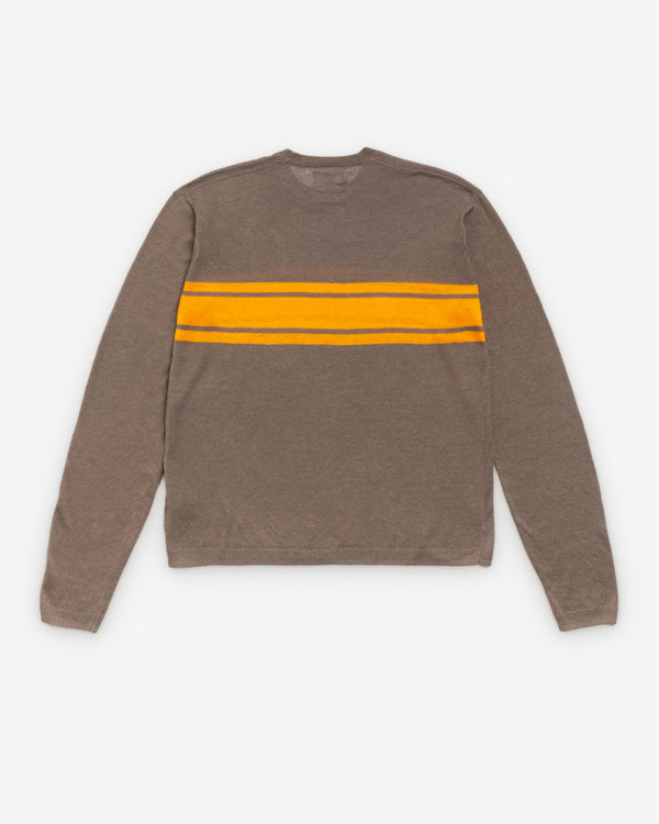 Stüssy - Men's Striped Long Sleeve Sweater - (Brown)