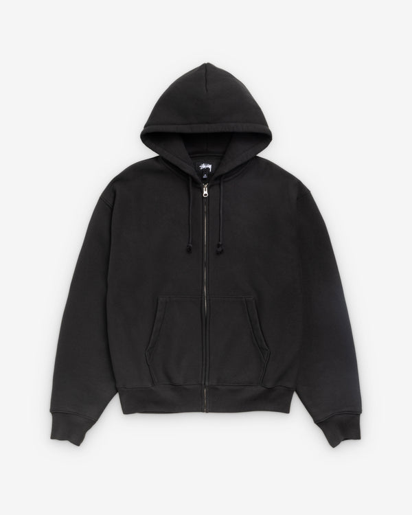 Stüssy - Men's Cursive Applique Zip Hood - (Black)