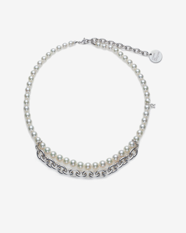 Comme des Garçons - Mikimoto Chain Necklace - (Silver)
