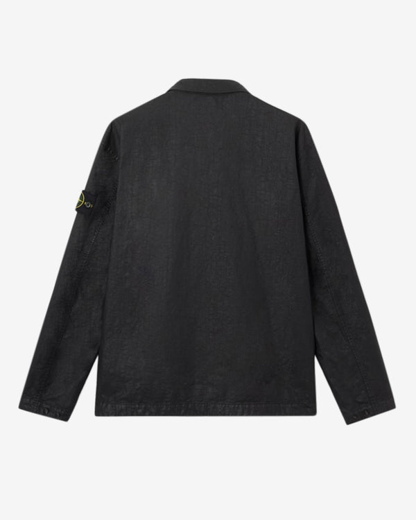Stone Island - Men's Organic-Look Nylon Panama Shirt - (Black)