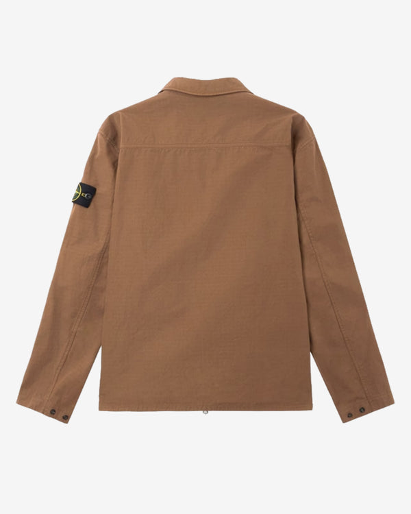 Stone Island Shirts - Men's Mercerized Organic Cotton Ripstop Shirt - (Umber)