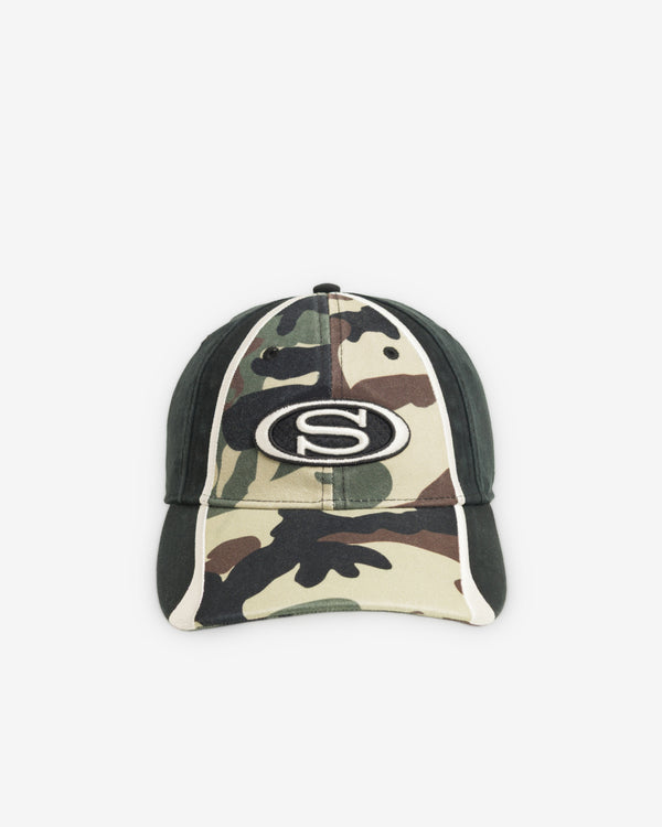 Stüssy - Men's LP S Oval Strapback Cap - (Woodland Camo)