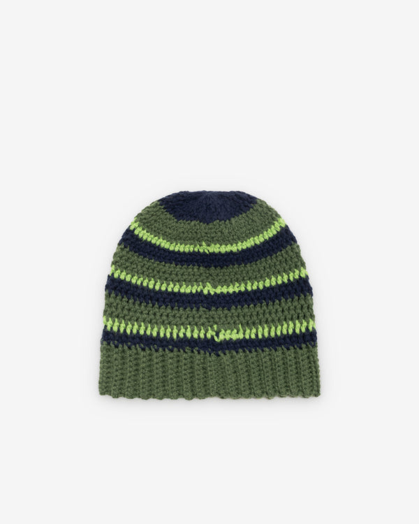 Stüssy - Men's Stripe Knit Skullcap - (Moss Green)