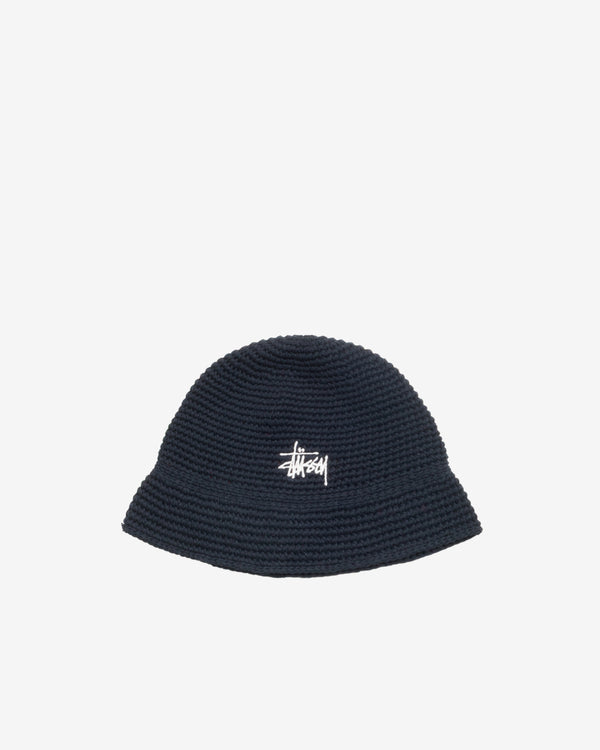 Stüssy - Men's Basic Linen Knit Bucket Hat - (Black)