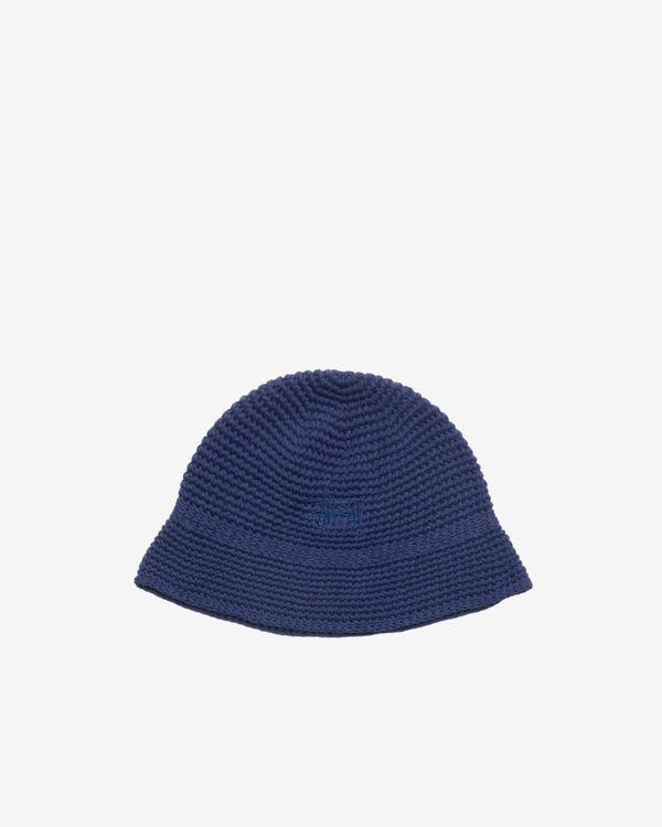 Stüssy - Men's Basic Linen Knit Bucket Hat - (Navy)